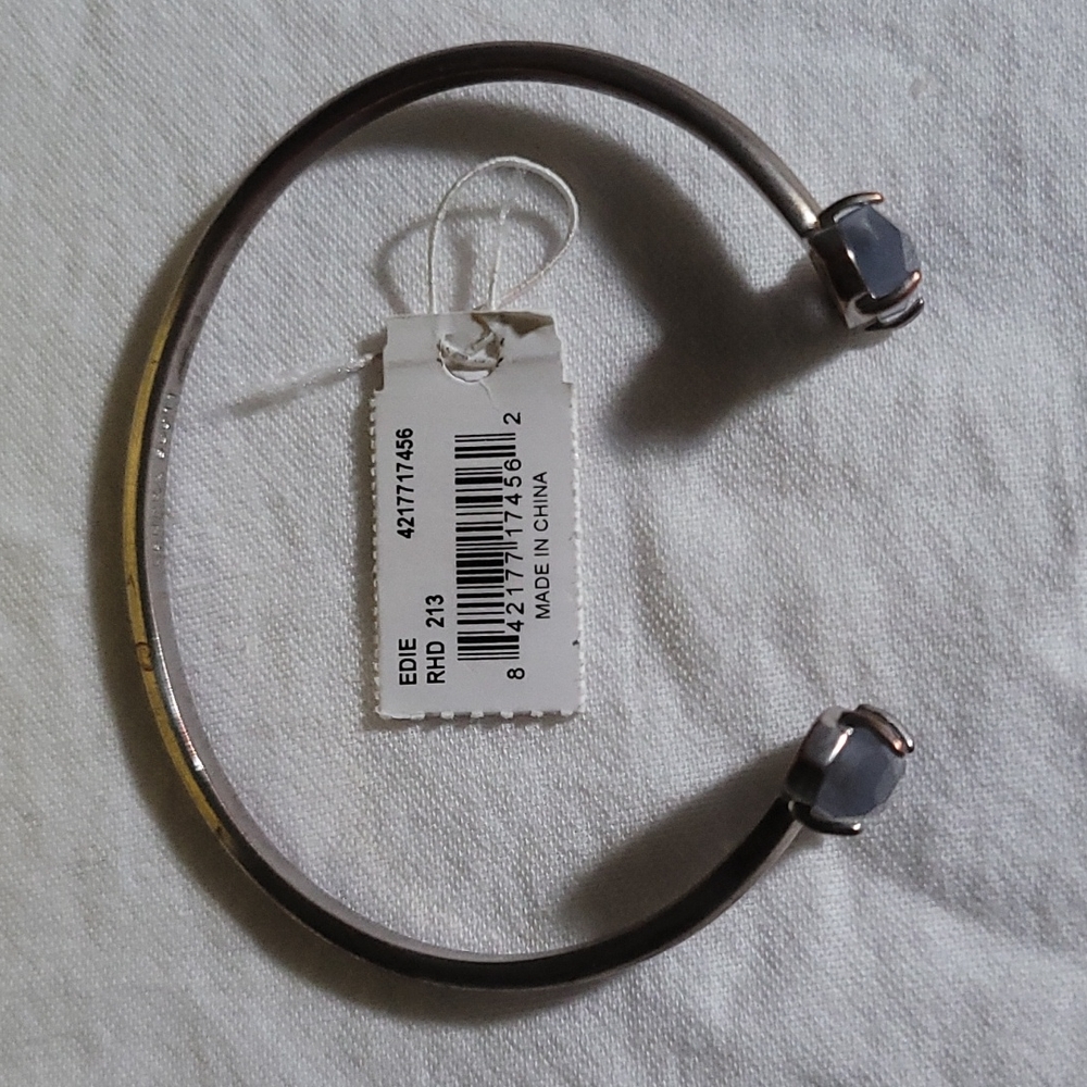 Kendra Scott Edie Cuff Bracelet in Slate Cat's Eye - Picture 6 of 6